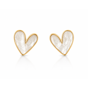 Amour Pearlescent Heart Studs