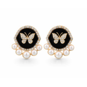 Monarch Pearl Fringe Studs