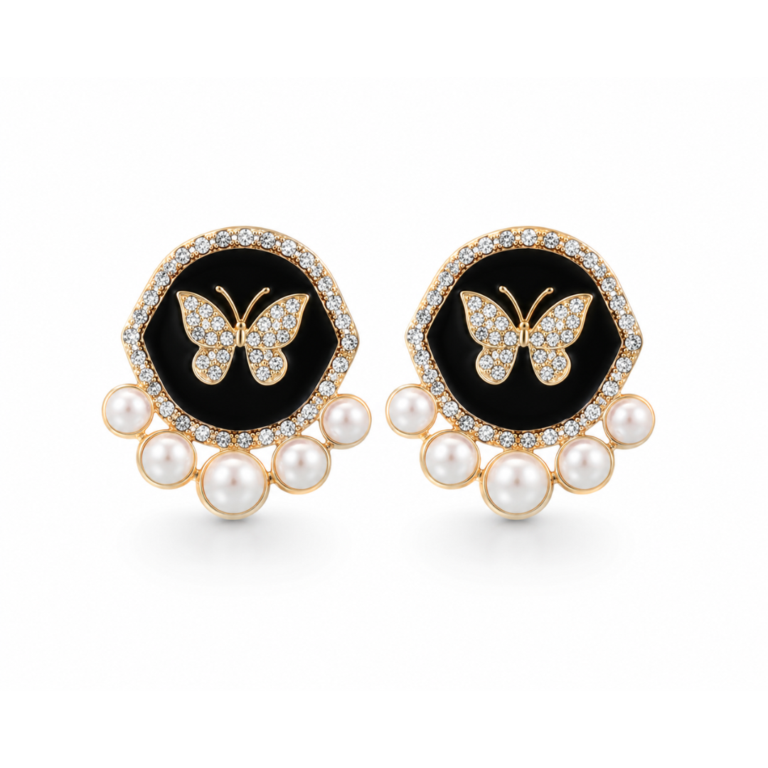 Monarch Pearl Fringe Studs
