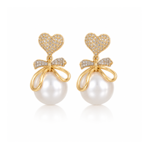 Lovestruck Pearl Bow Drops