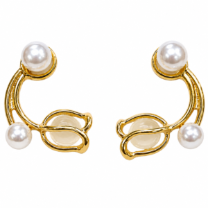 Celeste Pearl C-Hoops