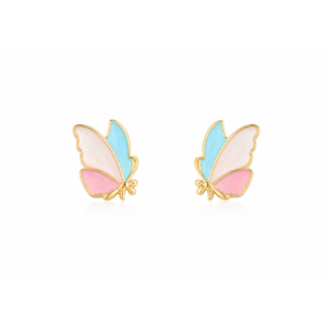 Pastel Papillon Enamel Studs