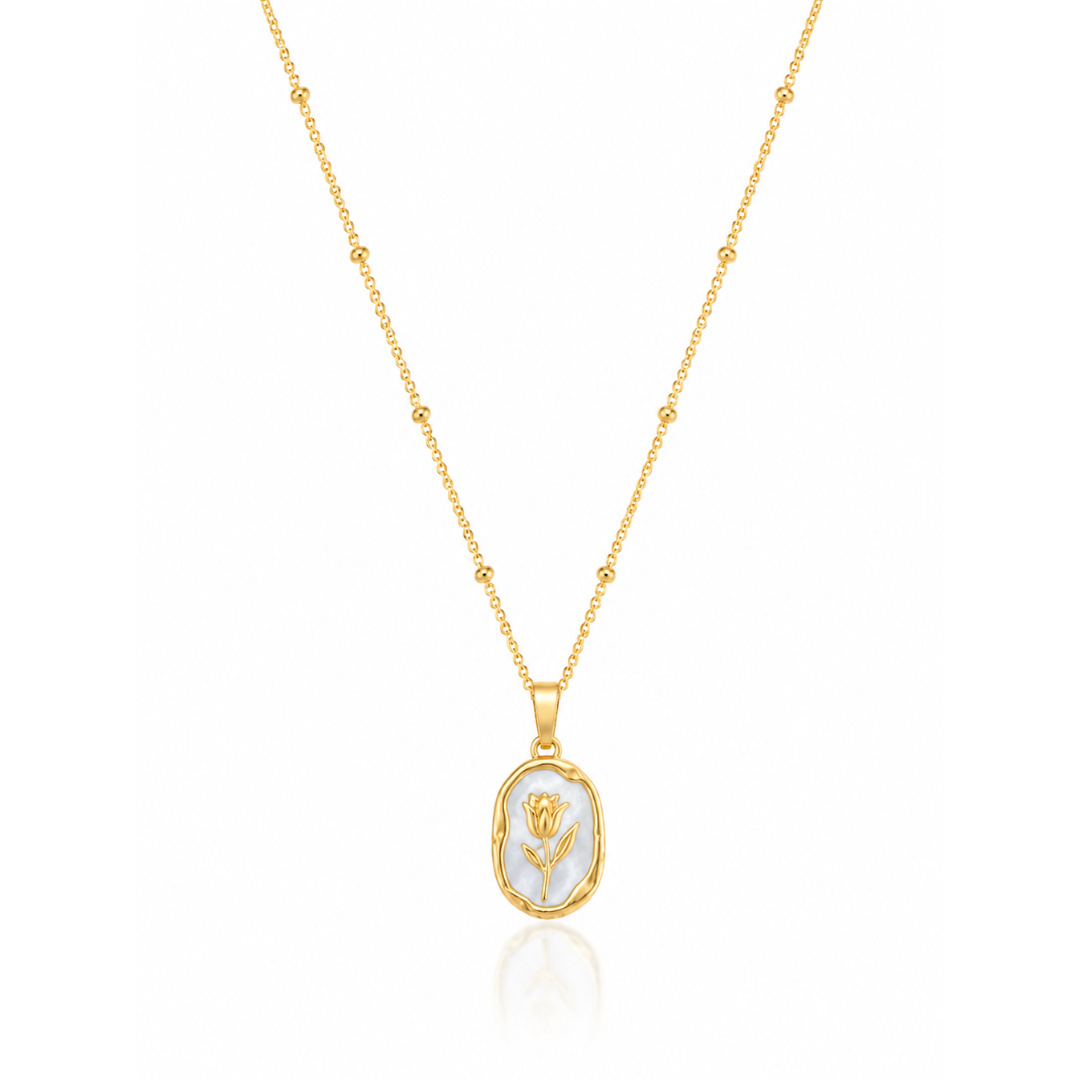 Jardin Pearl Tulip Pendant Necklace