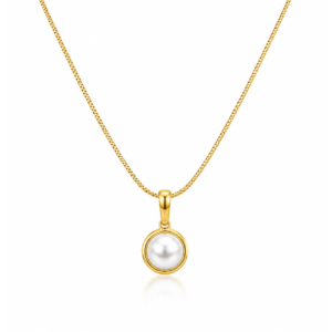 Aurelia Solitaire Pearl Pendant Necklace