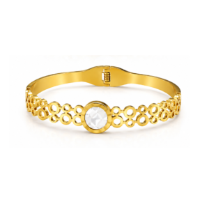 Cirque Concentric Openwork Crystal Bangle