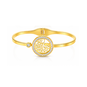 Arbor Pavé Tree of Life Gold Bangle