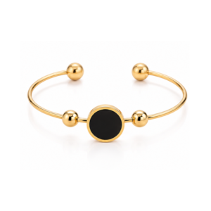 Solstice Onyx Disc Open Cuff