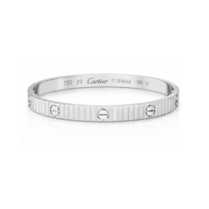 Aurelia Silver Fluted Screw Bangle
