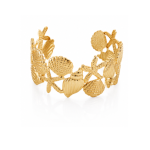 Maris Seashell Openwork Gold Cuff