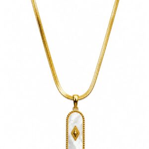 Solstice Multi-Gemstone Landscape Oval Necklace